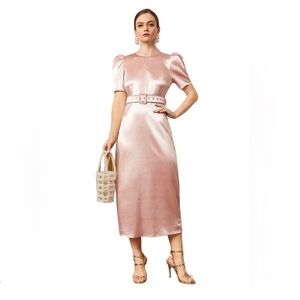 NEW PINK LINE A Maxi DRESS